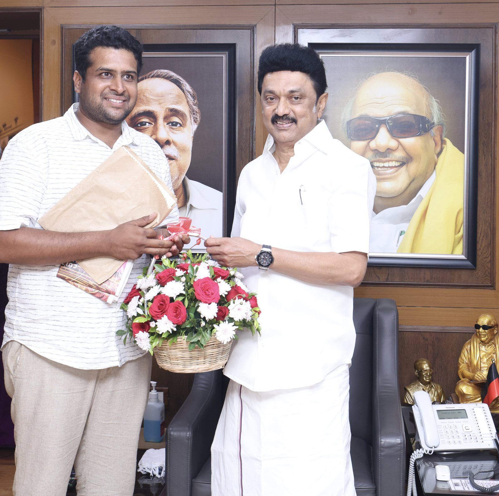 With Hon'ble Chief Minister Thiru M.K. Stalin at Anna Arivalayam